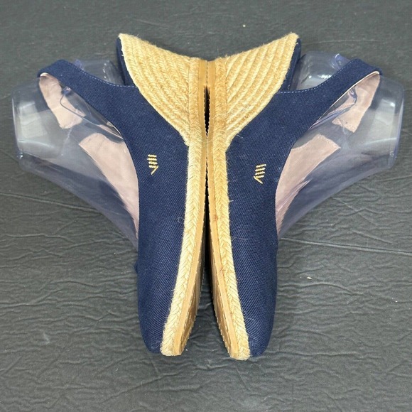 Viscata Barcelona Women's 41/10.5 Blue Pointed Toe Slingback Espadrille Wedges - Picture 12 of 12